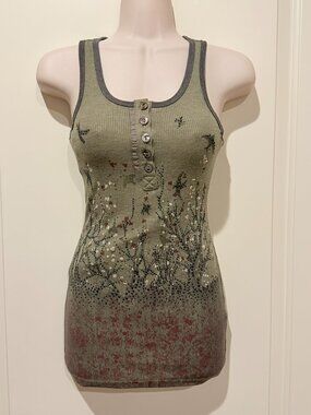 NWT Miss Me Girls Tank Top, Embellished, sz M